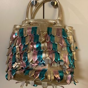 Chi Carlos Falchi Gold Handbag